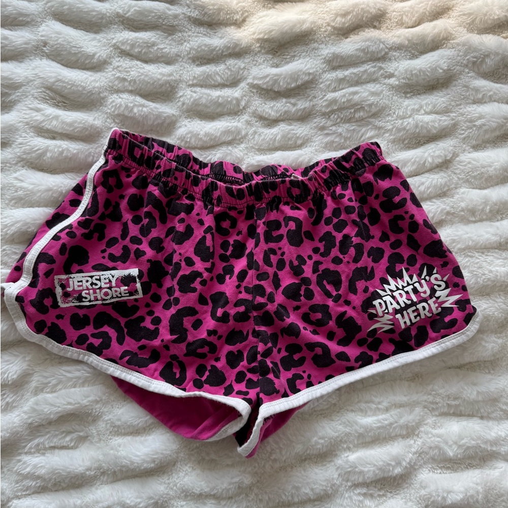 Spencer’s Jersey Shore Pink Leopard Shorts